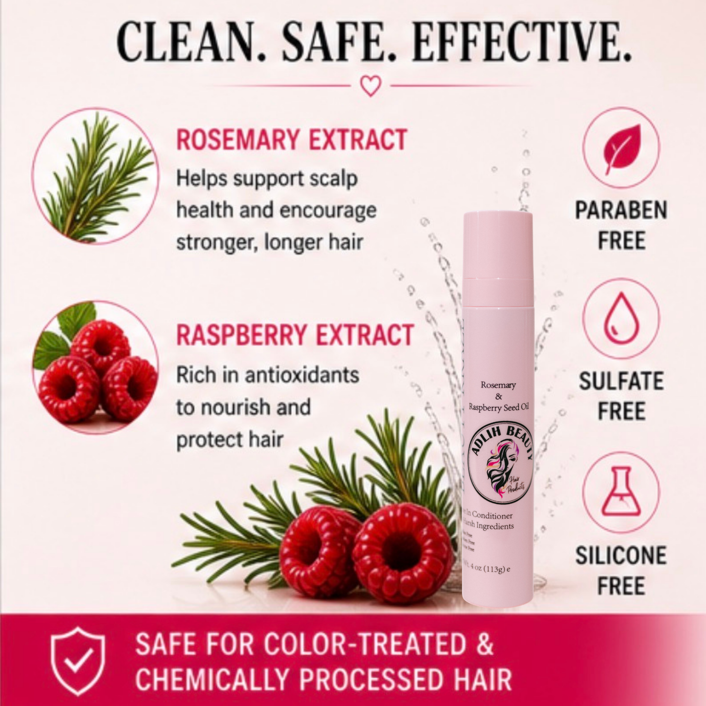 Beauty Kraze Leave-In Hair Conditioner with Plant Based Ingredients.