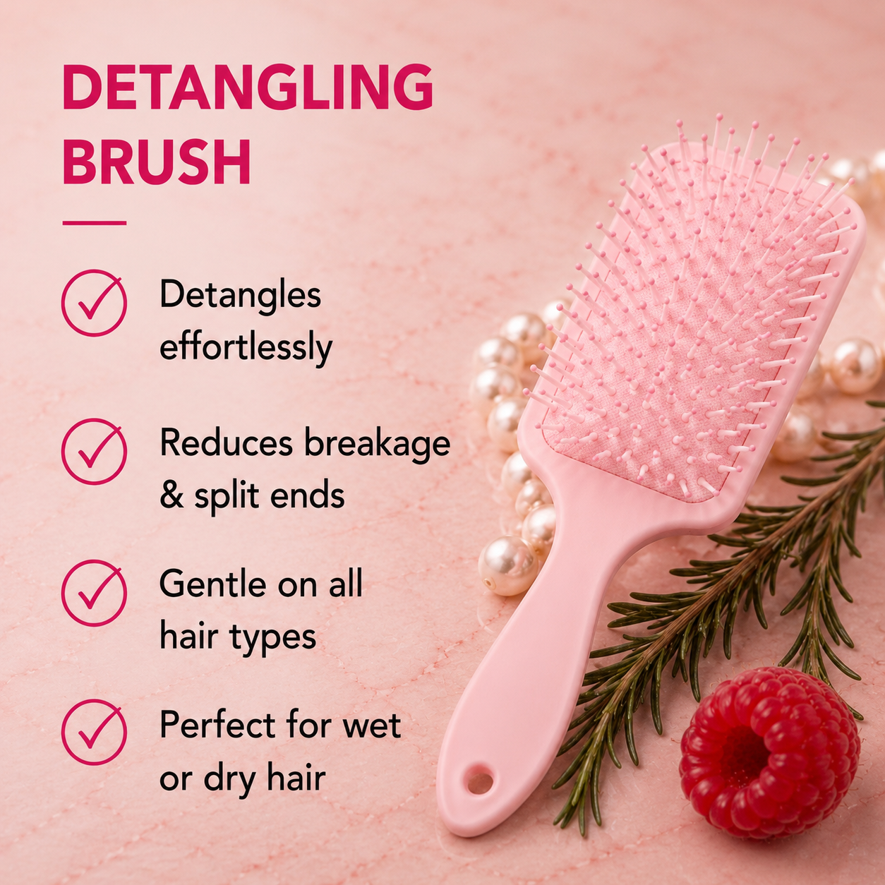 Pink Hair Brush