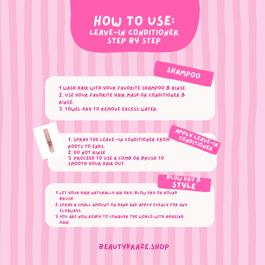 Beauty Kraze Leave-In Hair Conditioner with Plant Based Ingredients.