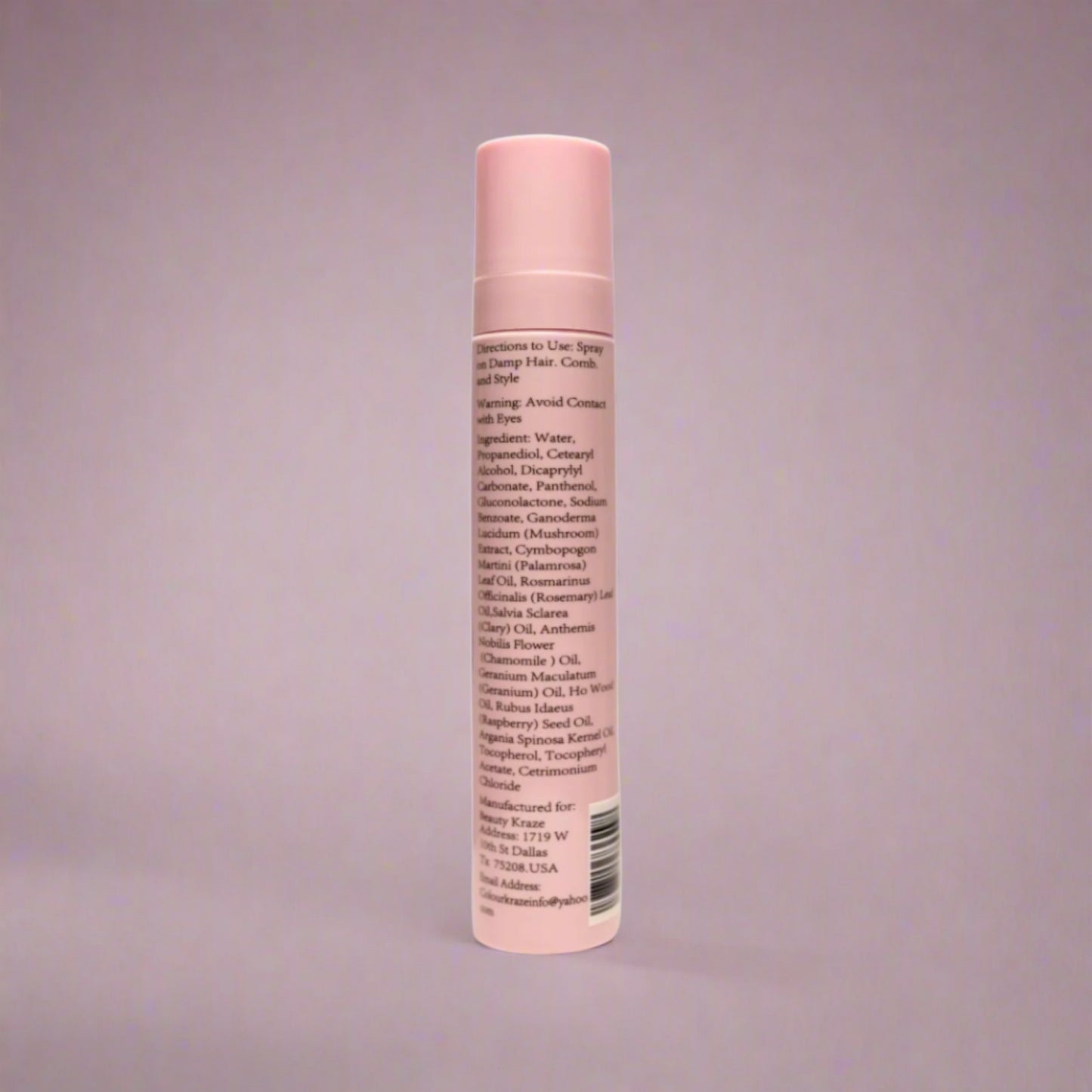 Beauty Kraze Leave-In Hair Conditioner with Plant Based Ingredients.